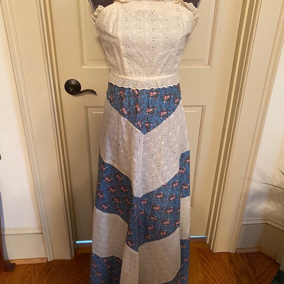 Vicky Vaughn junior vintage dress eyelet shawl - Picture 3 of 6